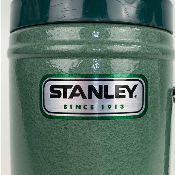 Stanley Classic Retro Green Thermos with Silver Accents Handle Lid 24oz - Picture 2 of 12